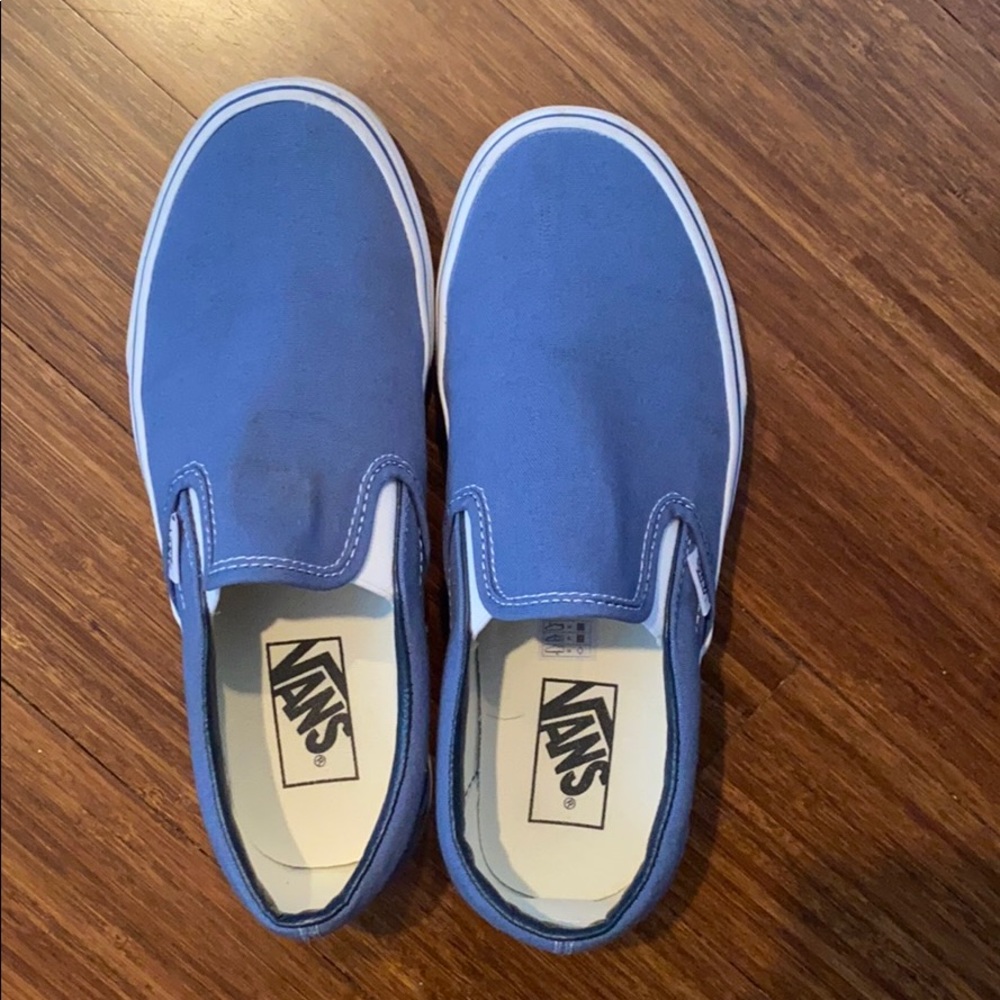 Blue slip on Vans